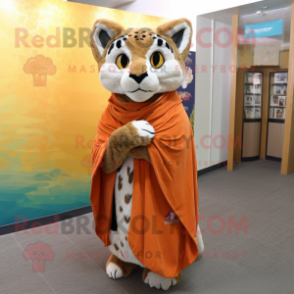 nan Bobcat mascot costume character dressed with a Cover-up and Shawls