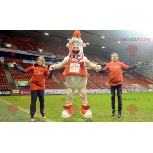 Ovčí maskot s šátkem, svetrem a čepicí - Redbrokoly.com