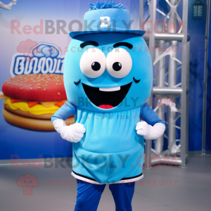 Blue Burgers maskot kostume...