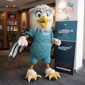 Teal Haasts Eagle maskot...