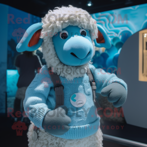 Sky Blue Merino Sheep...