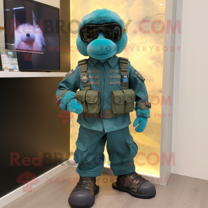 Teal Para Commando mascotte...