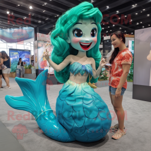 Cyan Mermaid mascotte...