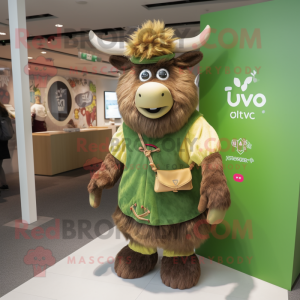 Olive Yak mascotte kostuum...