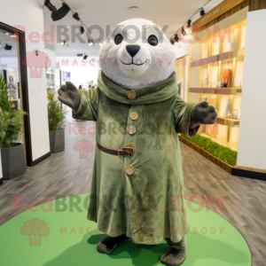 Olive Seal maskot kostume...