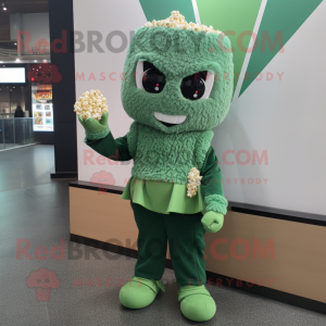 Green Pop Corn mascotte...