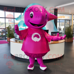 Magenta Whale mascotte...