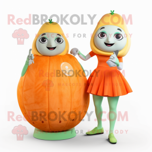 Orange melon maskot kostume...