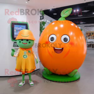 Orange melon maskot kostume...