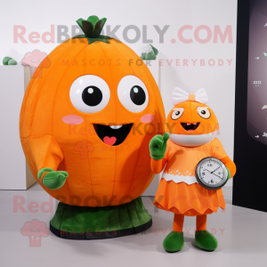 Orange melon maskot kostym...