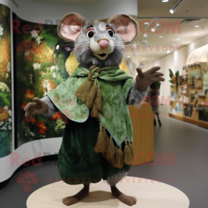 Olive Rat maskot kostume...