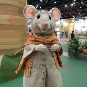 Olive Rat maskot kostume...