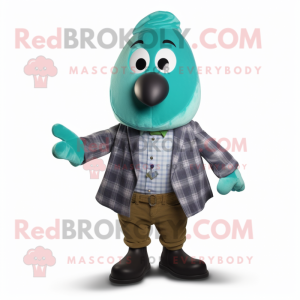 Teal Pear mascotte kostuum...