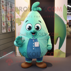 Teal Pear mascotte kostuum...