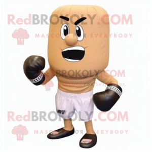 Tan Boxing Glove maskot...