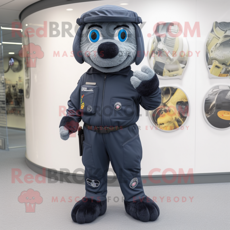 Navy Special Air Service mascot costume character dressed with a Shorts and Foot pads Navy Special Air Service mascot costume character dressed with a Shorts and Foot pads