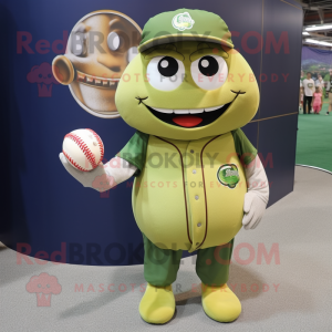 Olive Baseball Ball maskot...