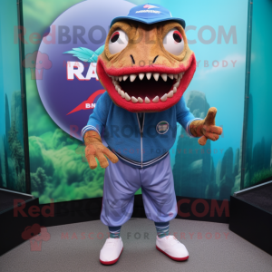 nan Piranha mascot costume character dressed with a Joggers and Cufflinks