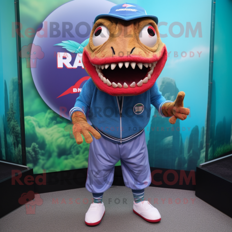 nan Piranha mascot costume character dressed with a Joggers and Cufflinks nan Piranha mascot costume character dressed with a Joggers and Cufflinks
