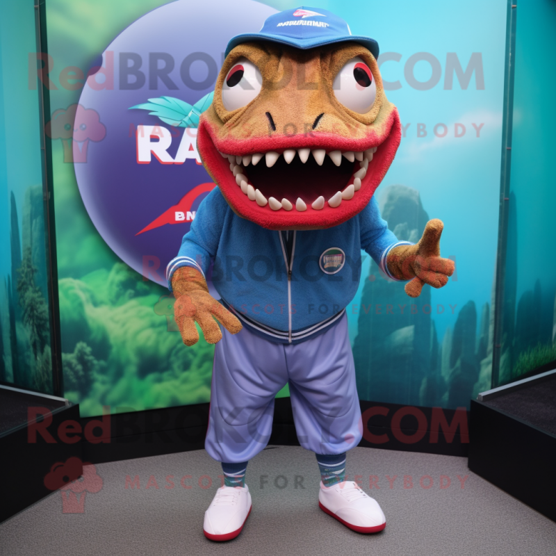 nan Piranha mascot costume character dressed with a Joggers and Cufflinks