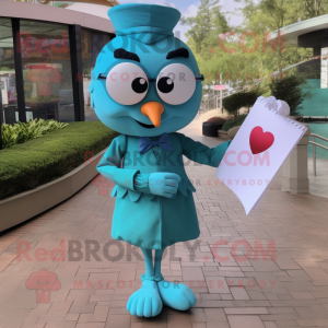 Teal Love Letter costume de...