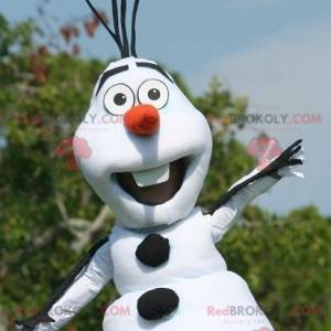 Mascota de muñeco de nieve blanco y negro - Redbrokoly.com