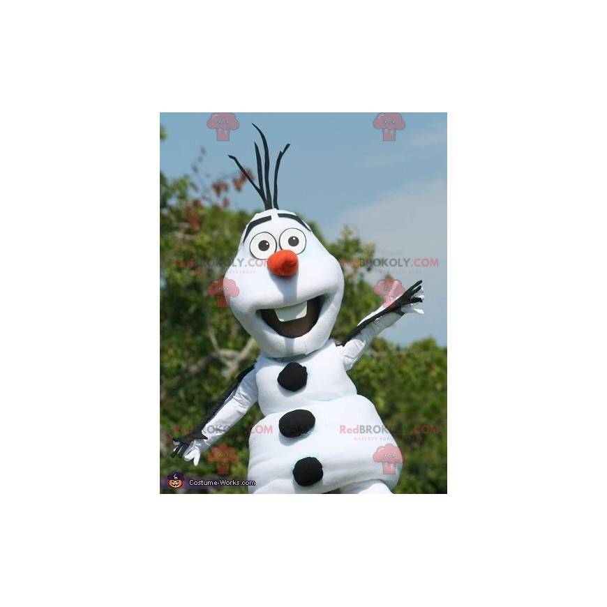 Mascotte de bonhomme de neige blanc et noir - Redbrokoly.com