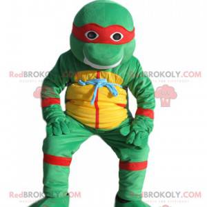 Maskot v podřepu Leonardo, želvy ninja. - Redbrokoly.com