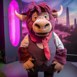 Magenta Bison mascotte...