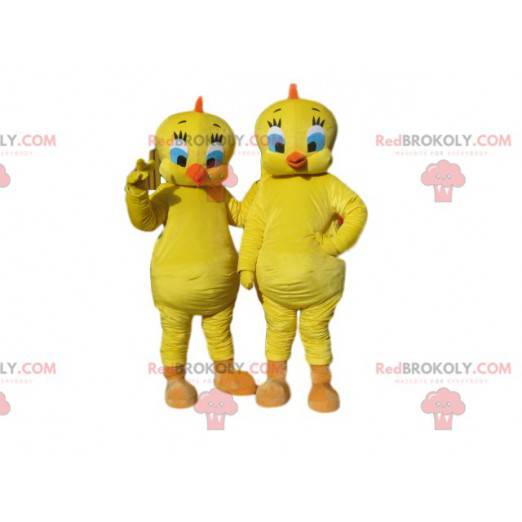 Titi mascot duo, from the cartoon Titi & Grosminet -