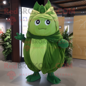 Olive Cabbage Leaf mascotte...
