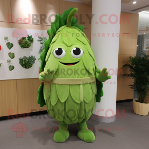 Olive Cabbage Leaf mascotte...