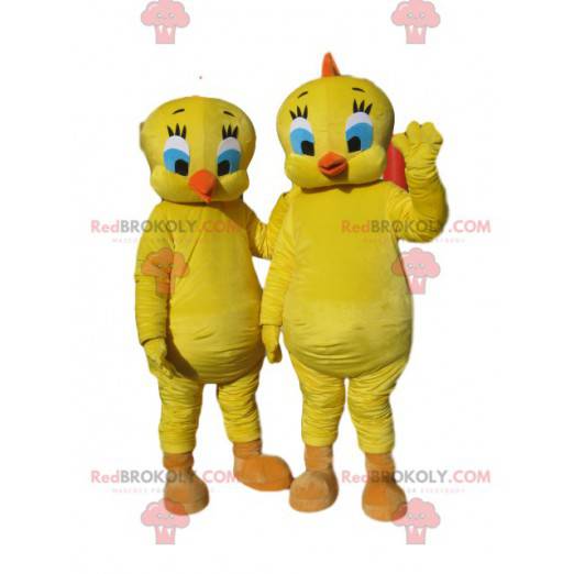 Titi mascot duo, from the cartoon Titi & Grosminet -