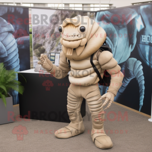 Beige Trilobite maskot...