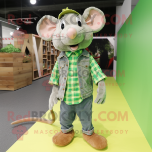 Lime Green Rat mascotte...
