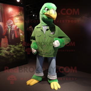 Green Eagle maskot kostume...