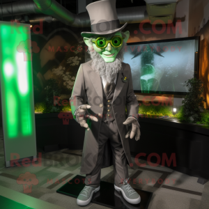 Grå Leprechaun maskot...