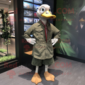 Olive Geese maskot drakt...