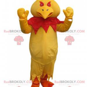 Mascota de pollo amarillo con una cresta roja - Redbrokoly.com