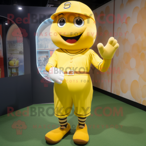 Guante de béisbol amarillo...