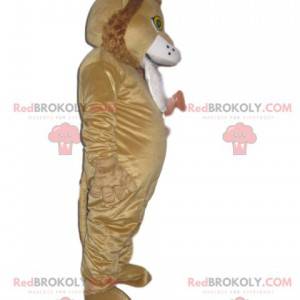 Leeuw mascotte met mooie gekrulde manen - Redbrokoly.com
