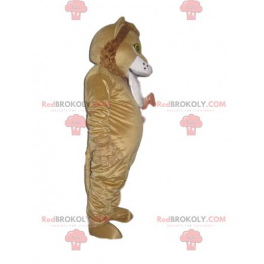 Leeuw mascotte met mooie gekrulde manen - Redbrokoly.com