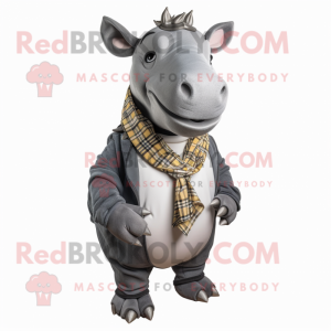 Grå Rhinoceros maskot...