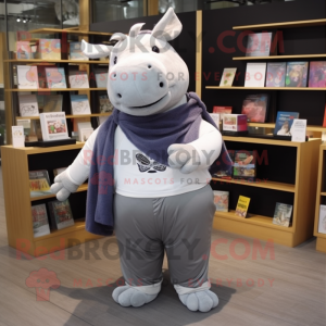 Grijze neushoorn mascotte...