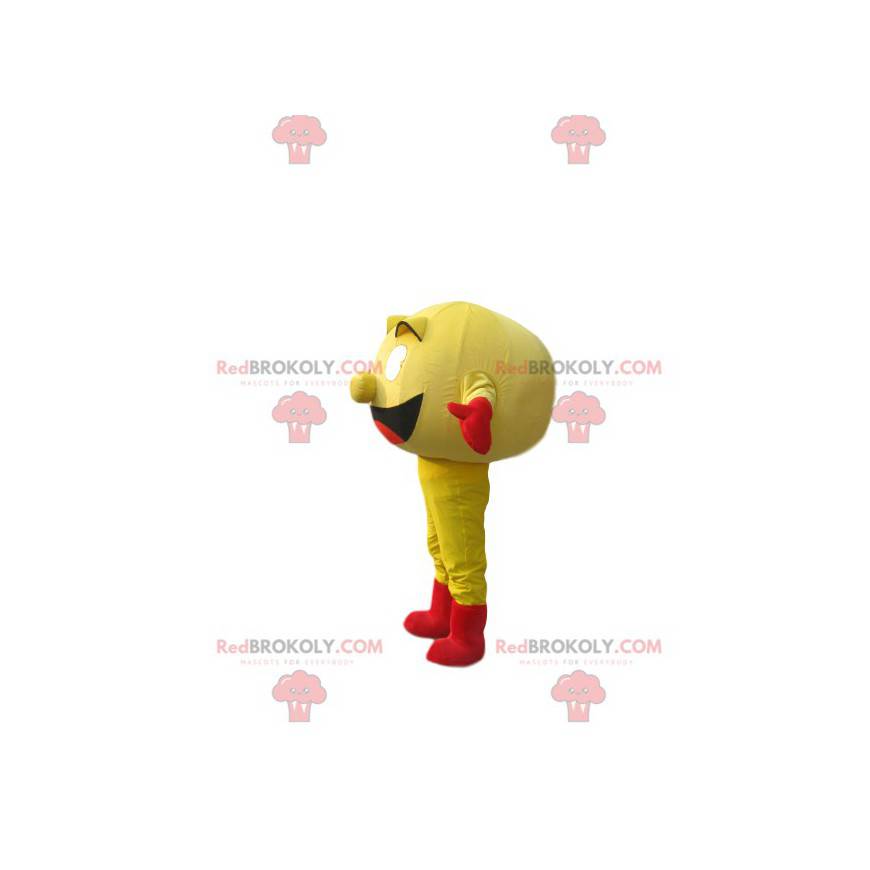 Mascote Pac-man, o personagem amarelo do famoso videogame -