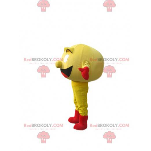 Maskotka Pac-man, żółta postać słynnej gry wideo -