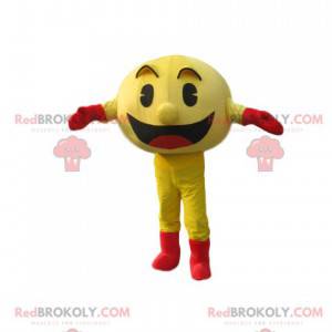 Mascot Pac-man, het gele karakter van de beroemde videogame -