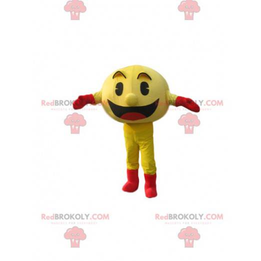 Mascot Pac-man, het gele karakter van de beroemde videogame -