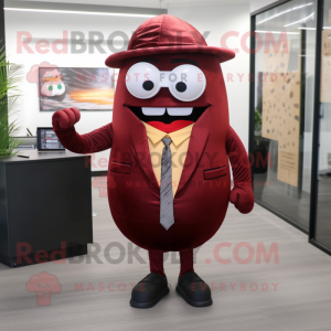 Maroon Burgers maskot drakt...