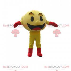 Maskotka Pac-man, żółta postać słynnej gry wideo -